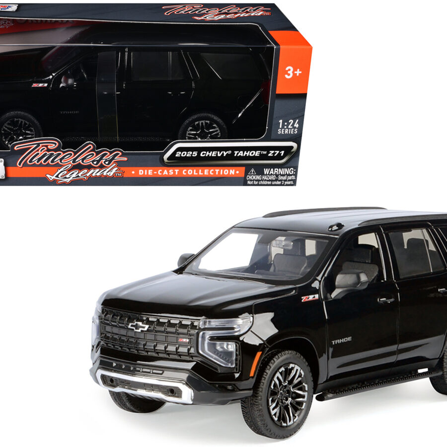 2025 Chevrolet Tahoe Z71 Black "Timeless Legends" Series 1/24 Diecast Model Car by Motormax Automotive