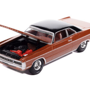 1970 Plymouth Sport Fury GT Burnt Orange Metallic with Black Top and Orange Interior "Vintage Muscle" Series 1/64 Diecast Model Car by Auto World from the Sports Car Racing Model Cars store collection.