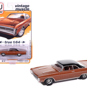 1970 Plymouth Sport Fury GT Burnt Orange Metallic with Black Top and Orange Interior "Vintage Muscle" Series 1/64 Diecast Model Car by Auto World from the Sports Car Racing Model Cars store collection.