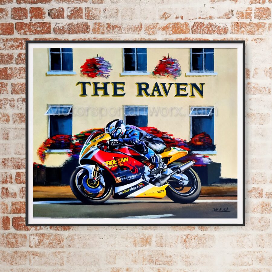The Bull and The Raven. Michael Dunlop limited edition print. from the Formula 1 Memorabilia store collection.