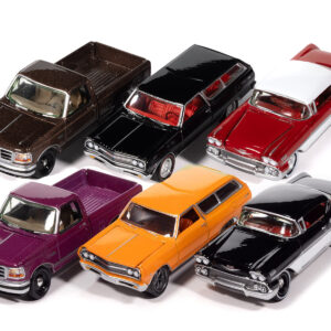 Johnny Lightning Collector's Tin 2025 Set of 6 Cars Release 2 Limited Edition 1/64 Diecast Model Cars by Johnny Lightning from the Sports Car Racing Model Cars store collection.