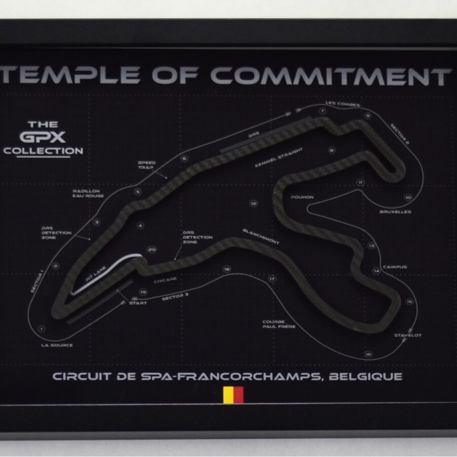 Spa-Francorchamps 3D Track Blueprint – Framed Real-Glass Wall Art (Premium/Basic) – GPX Collection Belgium GP - Spa-Francorchamps Track Art